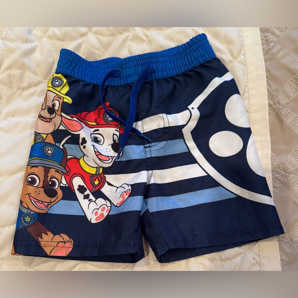 Paw Patrol Swim Trunks 12-18M Boys Nickelodeon Blue